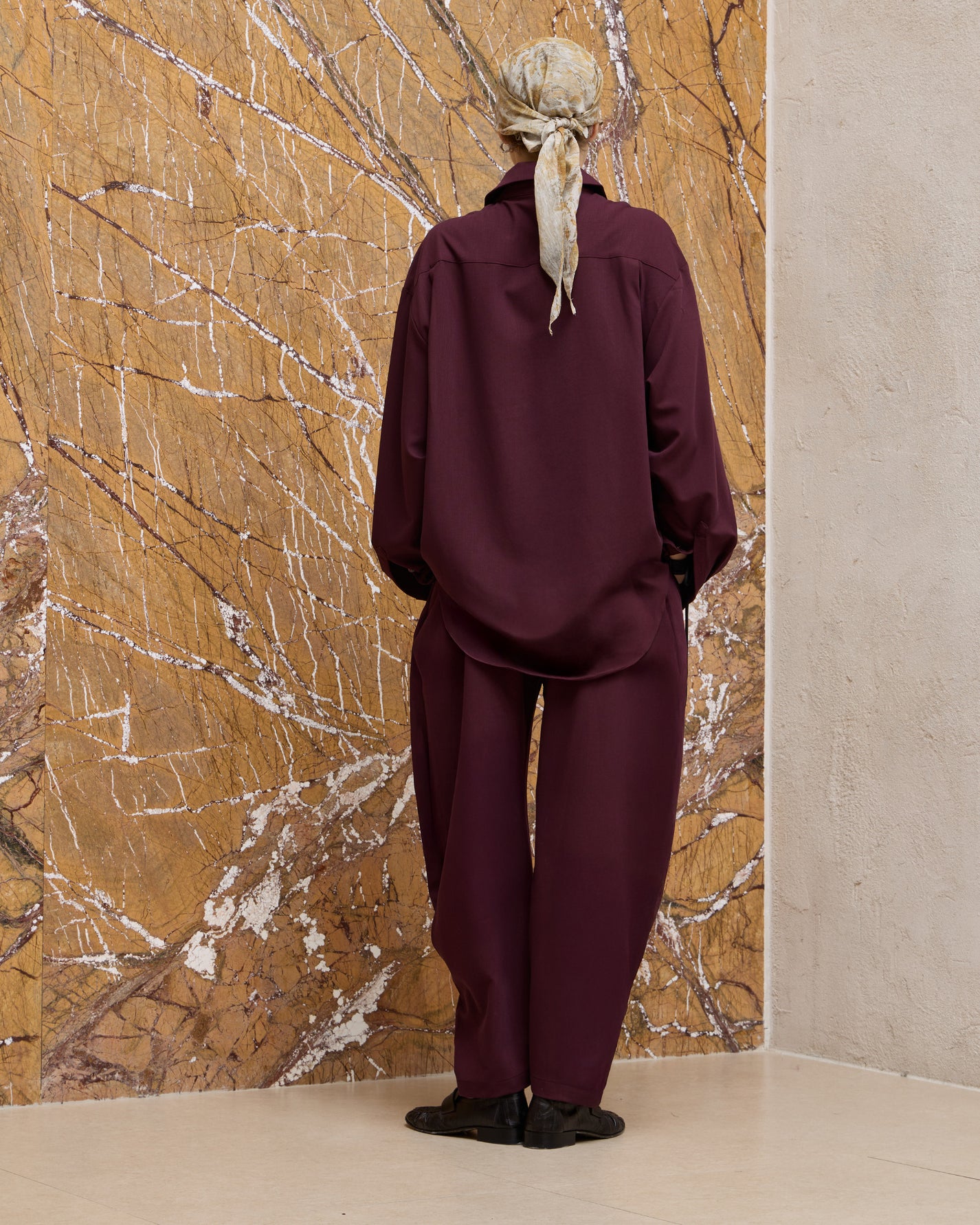 ADJUSTABLE WOOL TROUSERS