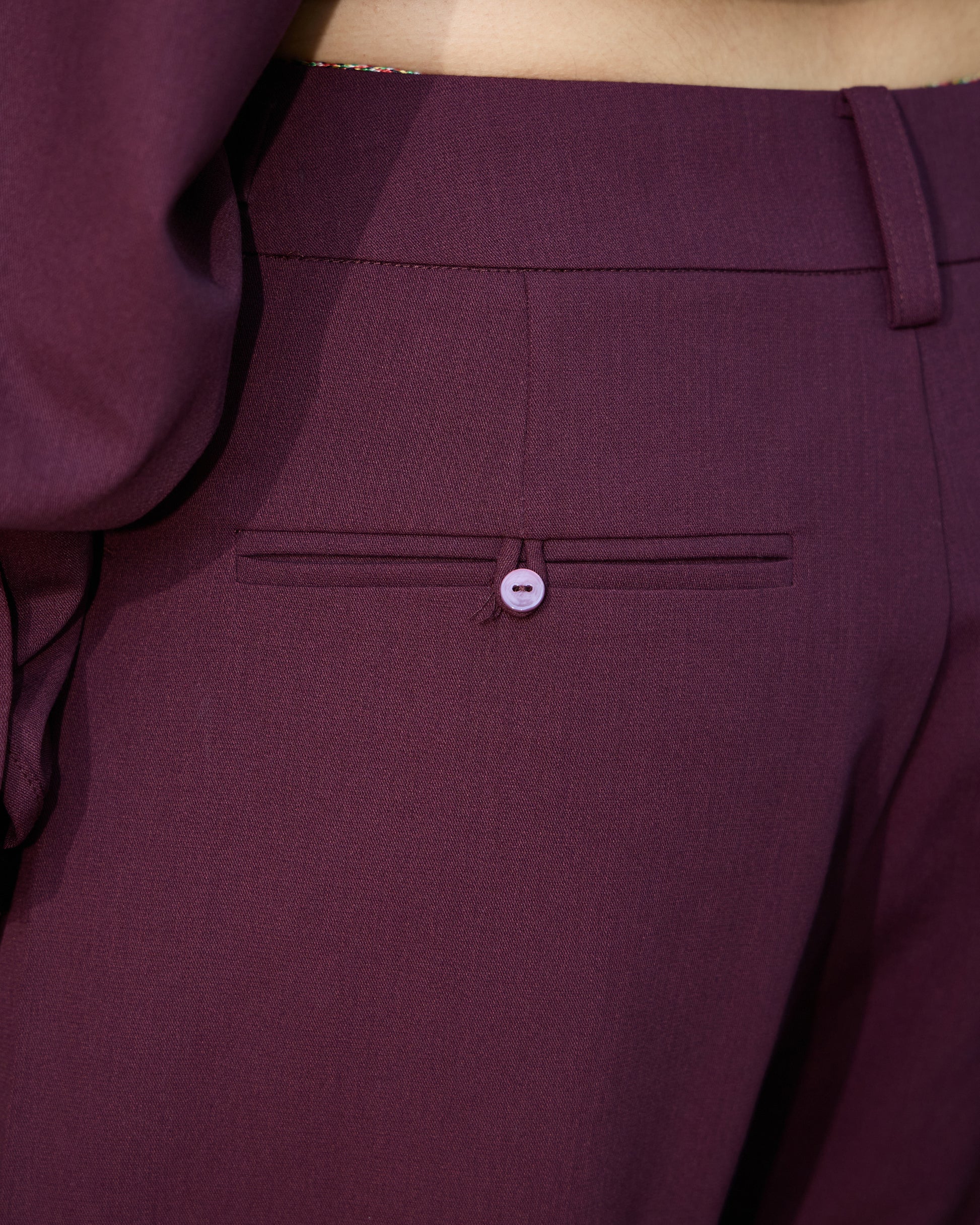 ADJUSTABLE WOOL TROUSERS