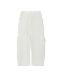 LACE SATIN CARGO PANTS