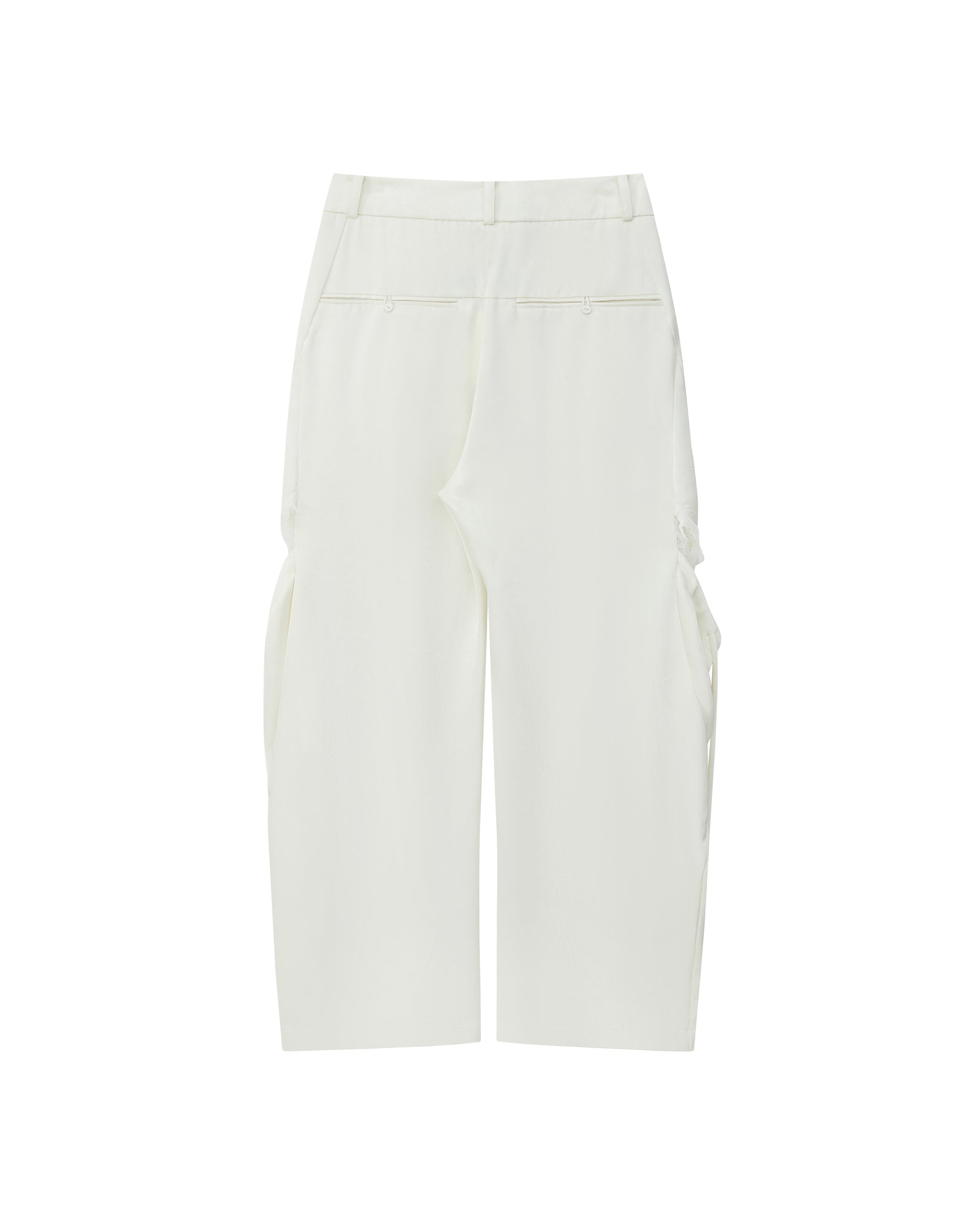 LACE SATIN CARGO PANTS