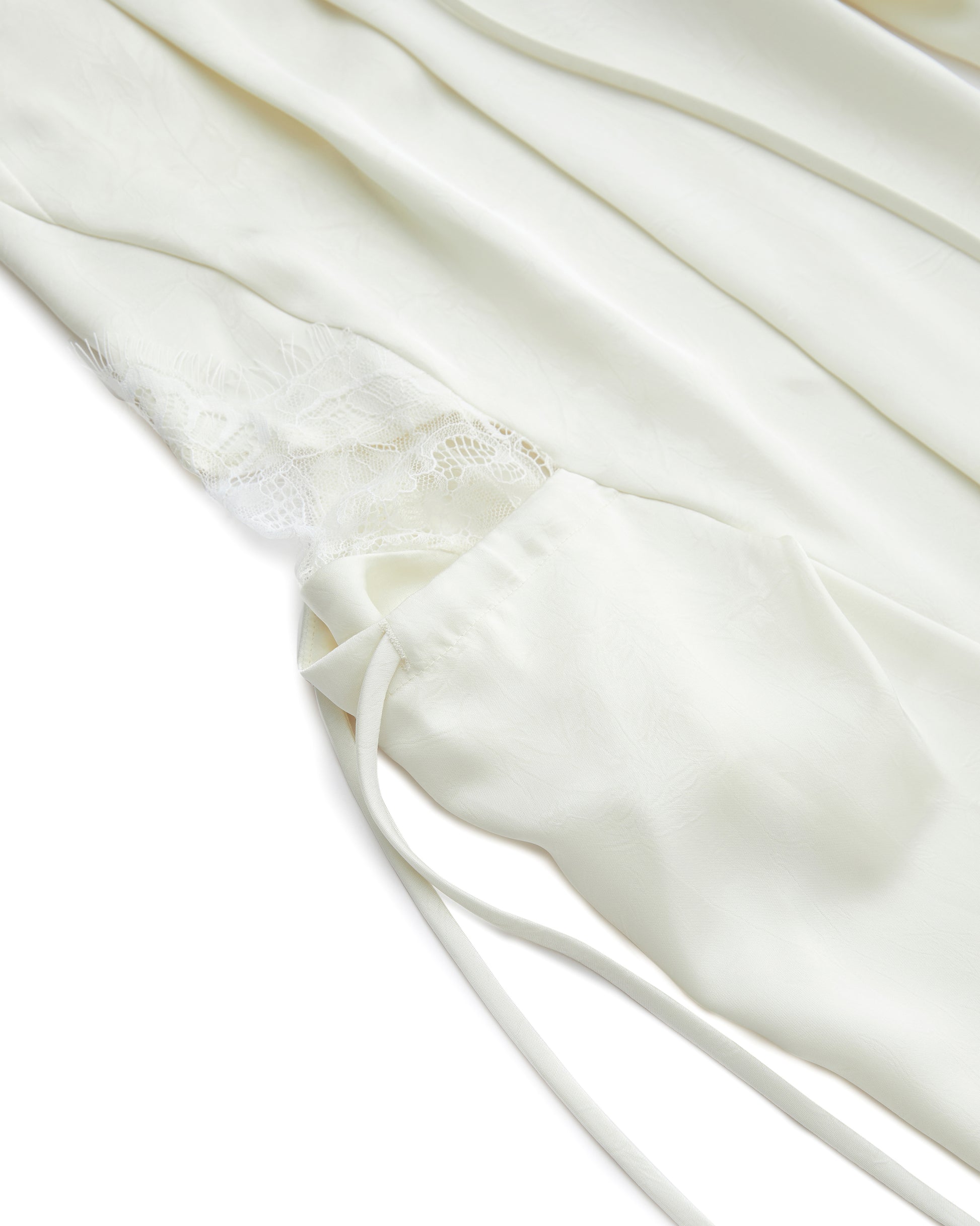 LACE SATIN CARGO PANTS