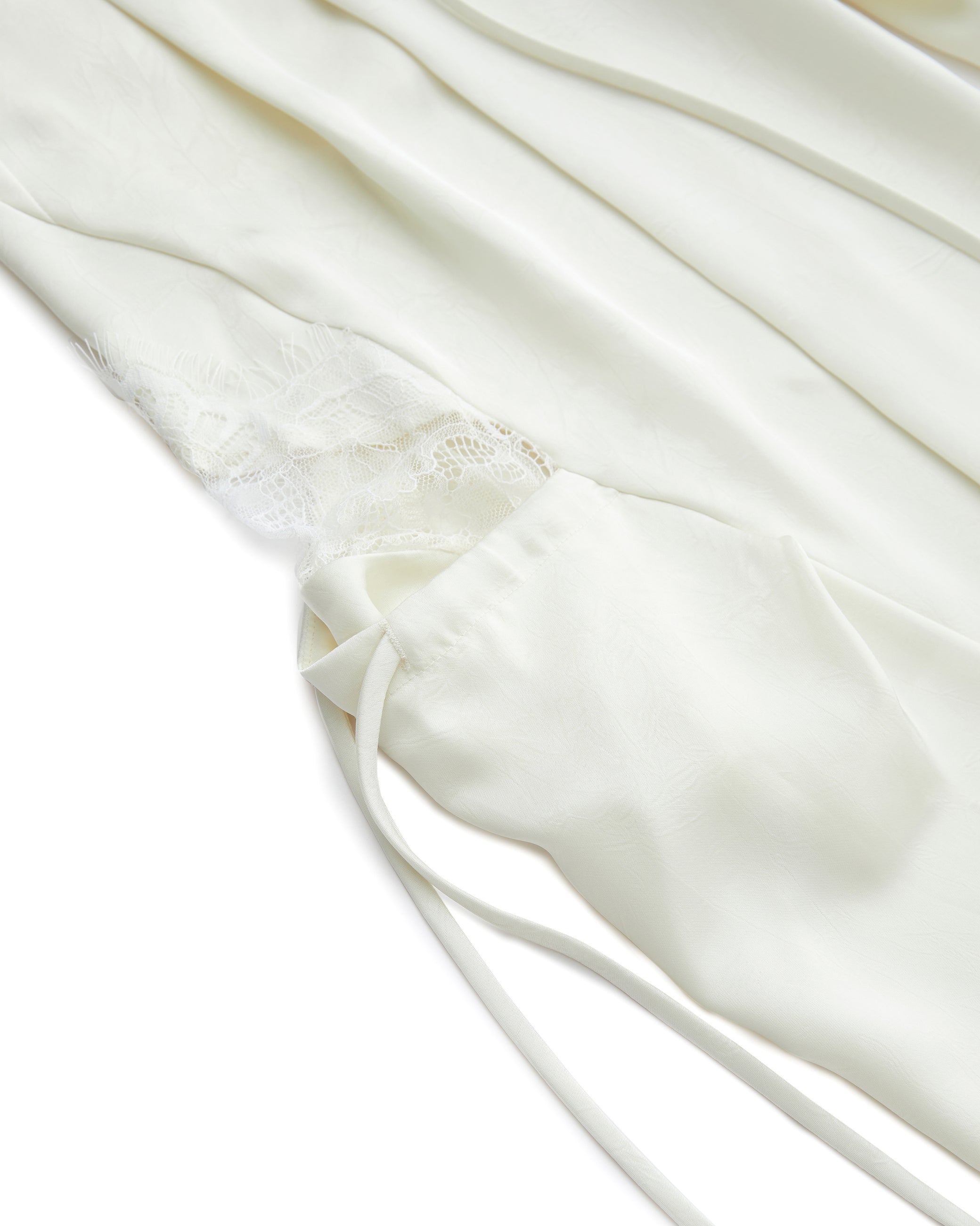 LACE SATIN CARGO PANTS