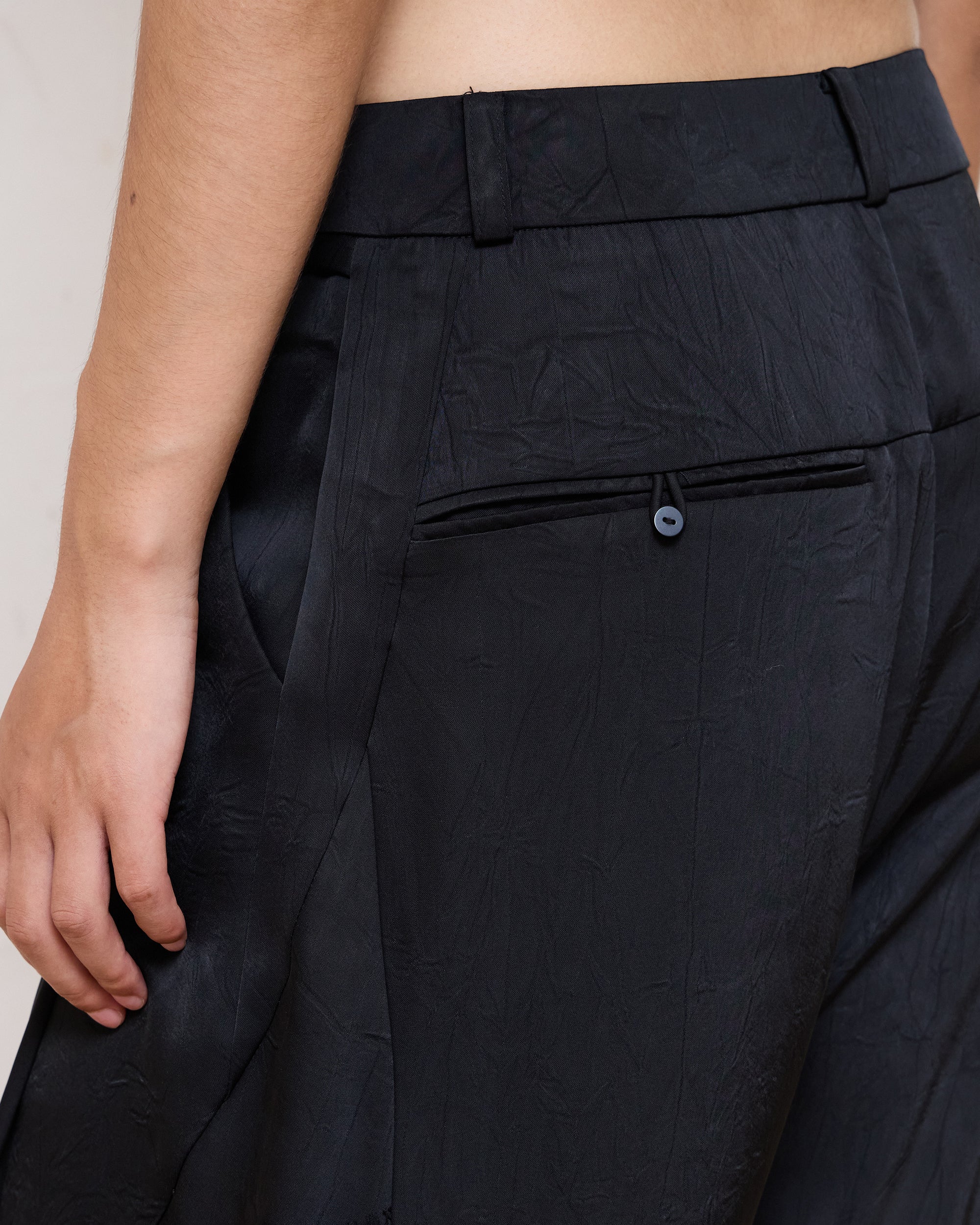 LACE SATIN CARGO PANTS