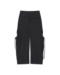 LACE SATIN CARGO PANTS