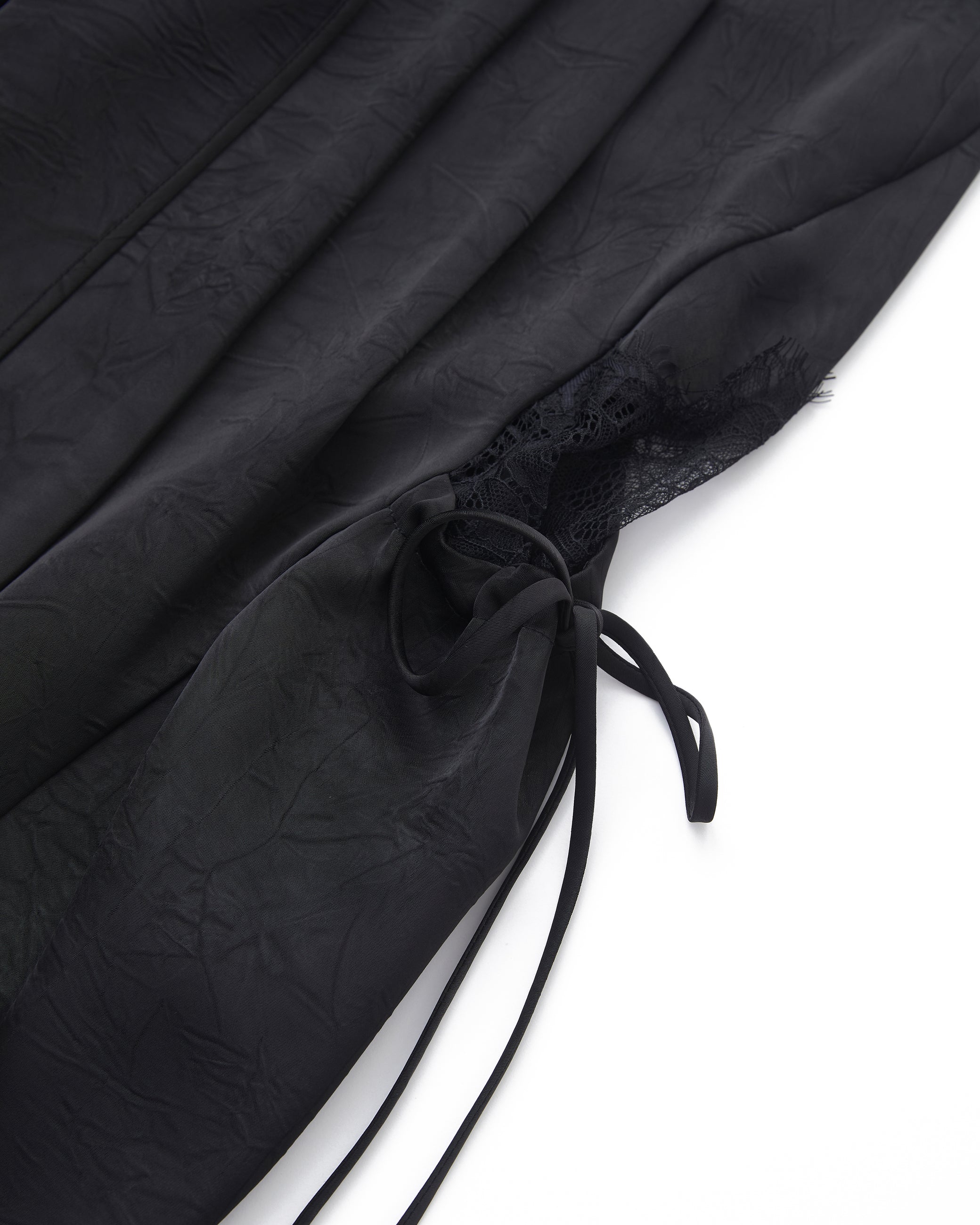 LACE SATIN CARGO PANTS