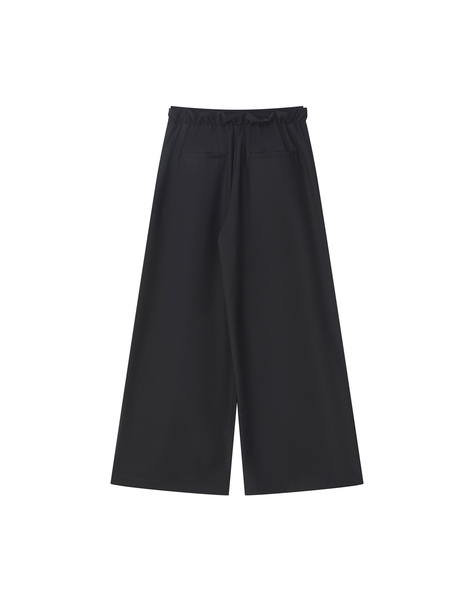 PLEATED DRAWSTRING WIDE PANTS