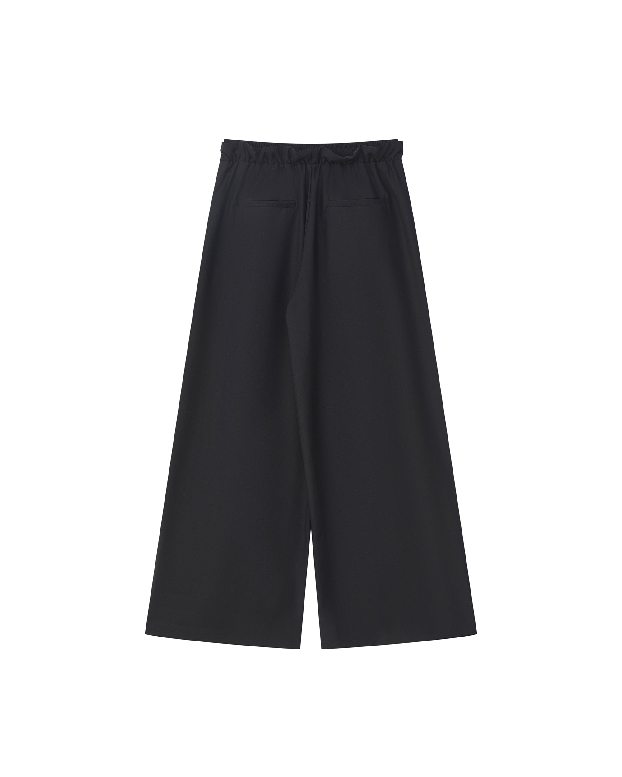 PLEATED DRAWSTRING WIDE PANTS