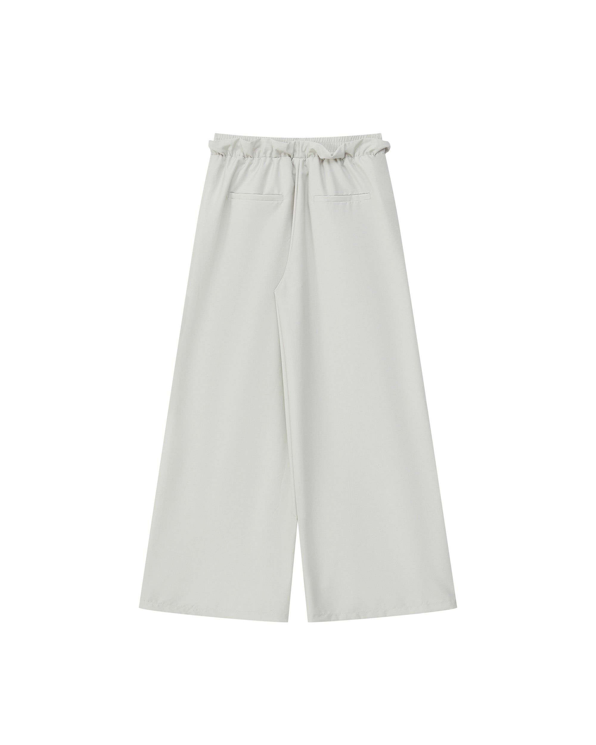 PLEATED DRAWSTRING WIDE PANTS