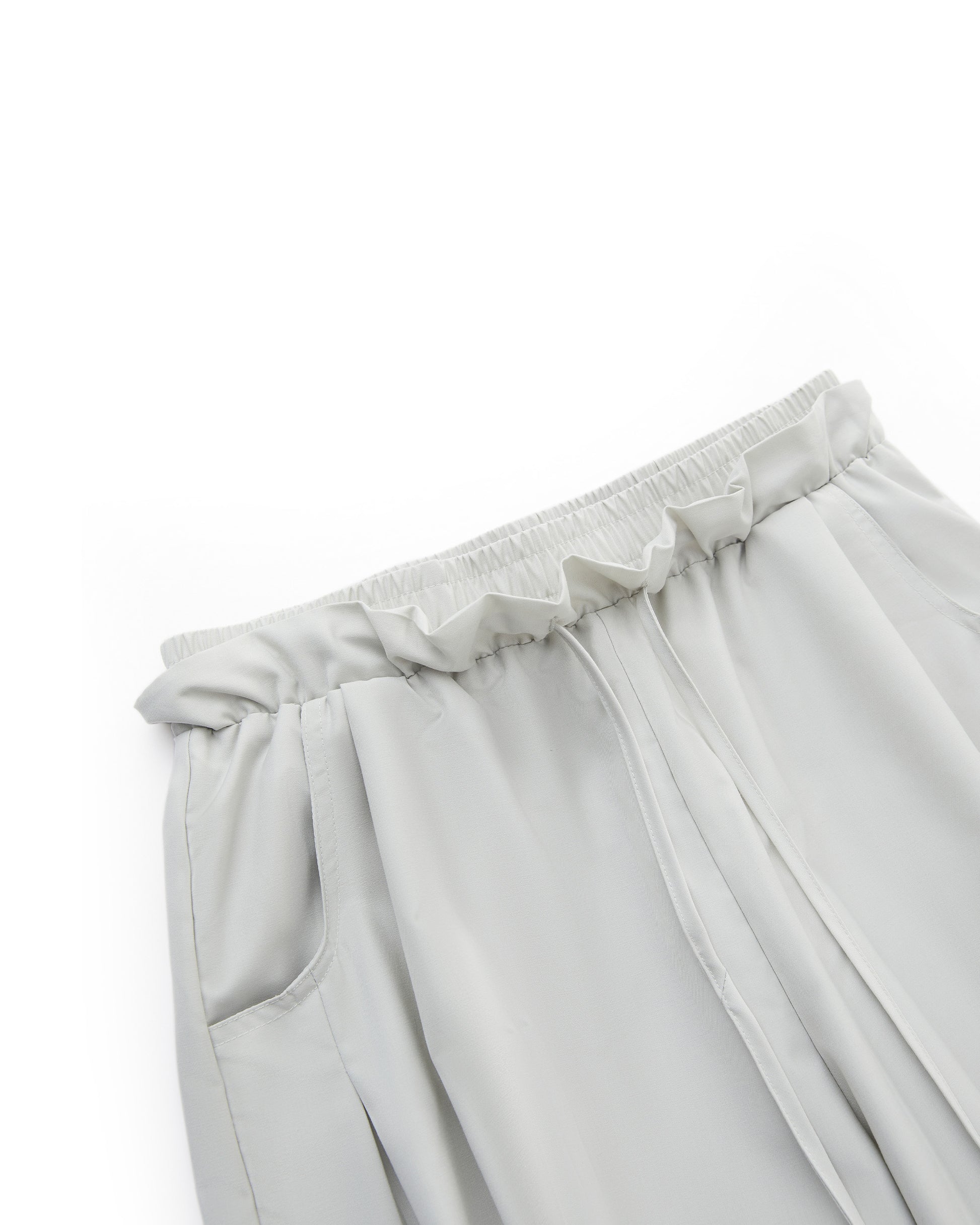 PLEATED DRAWSTRING WIDE PANTS