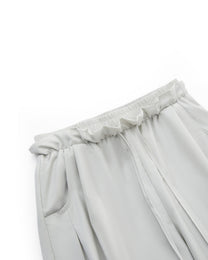 PLEATED DRAWSTRING WIDE PANTS