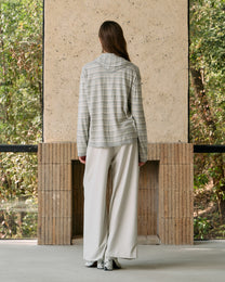 PLEATED DRAWSTRING WIDE PANTS