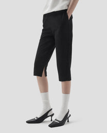 SIDE-ZIP CROPPED TROUSERS