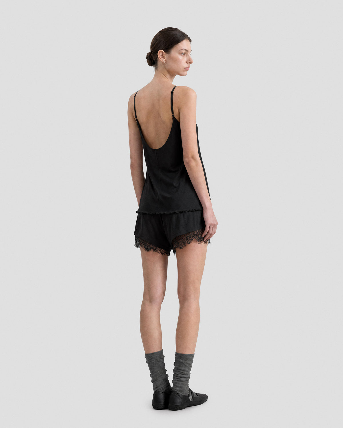 LACE LAYERED LOUNGE SHORTS