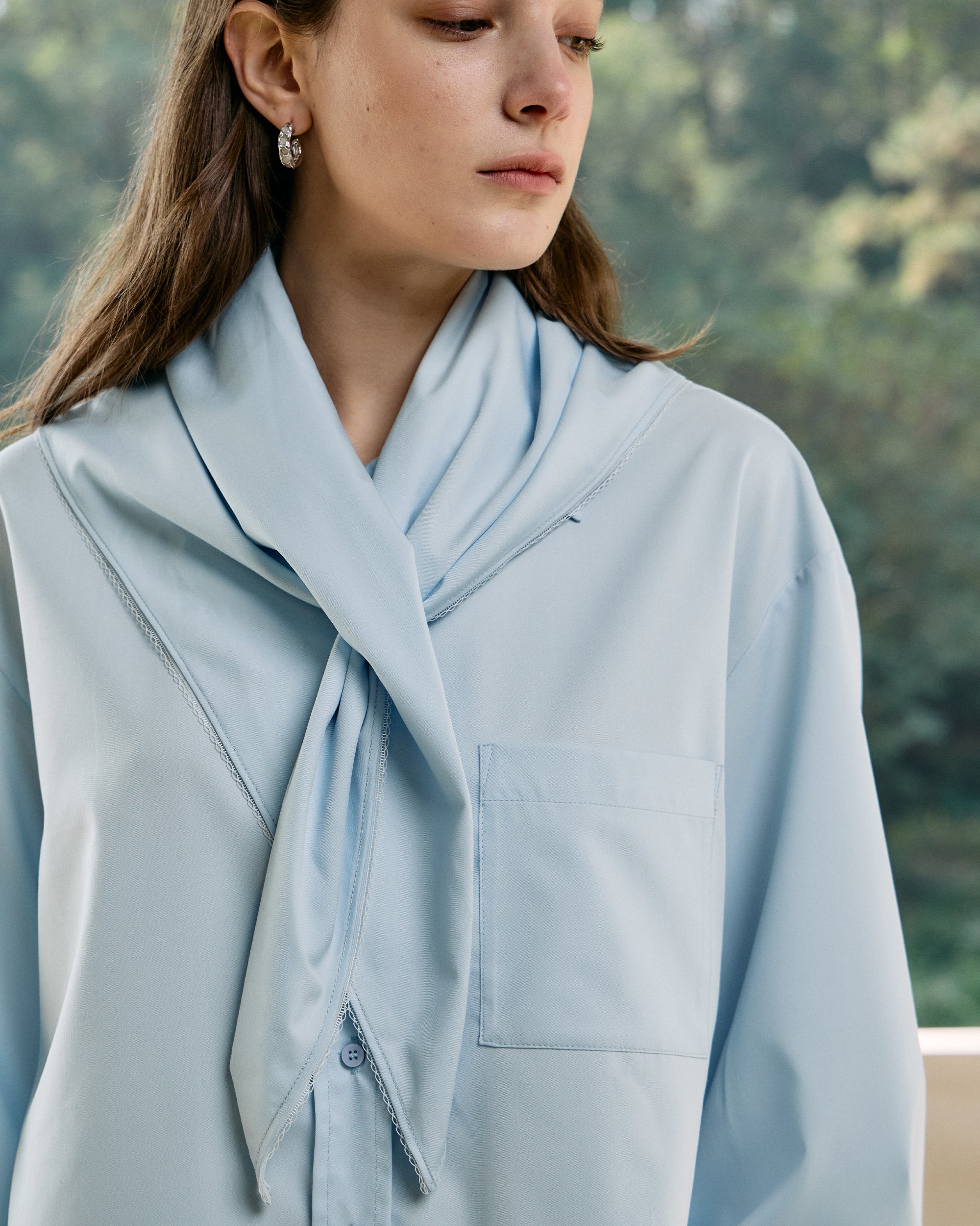 SHAWL LAYERED SHIRT