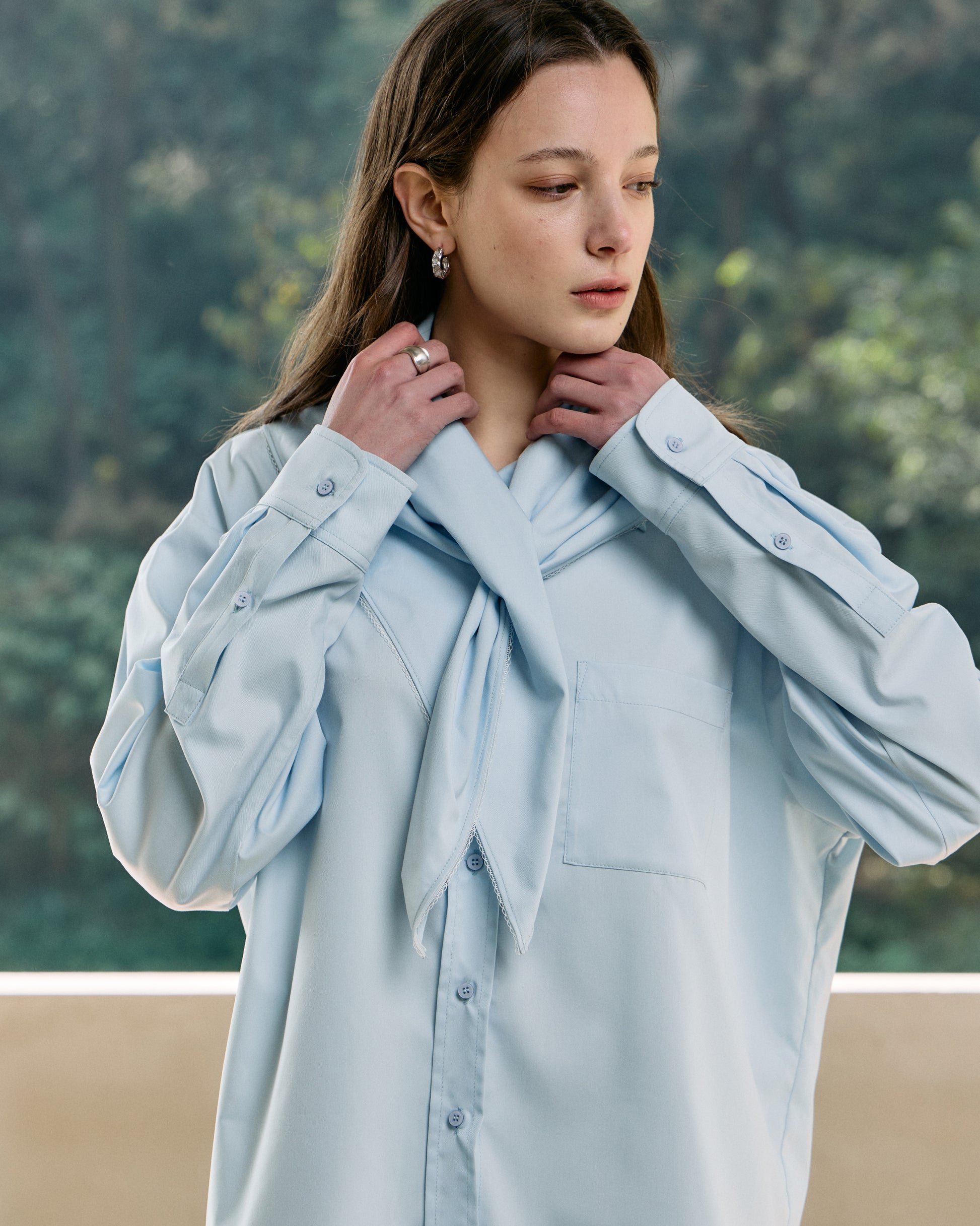 SHAWL LAYERED SHIRT
