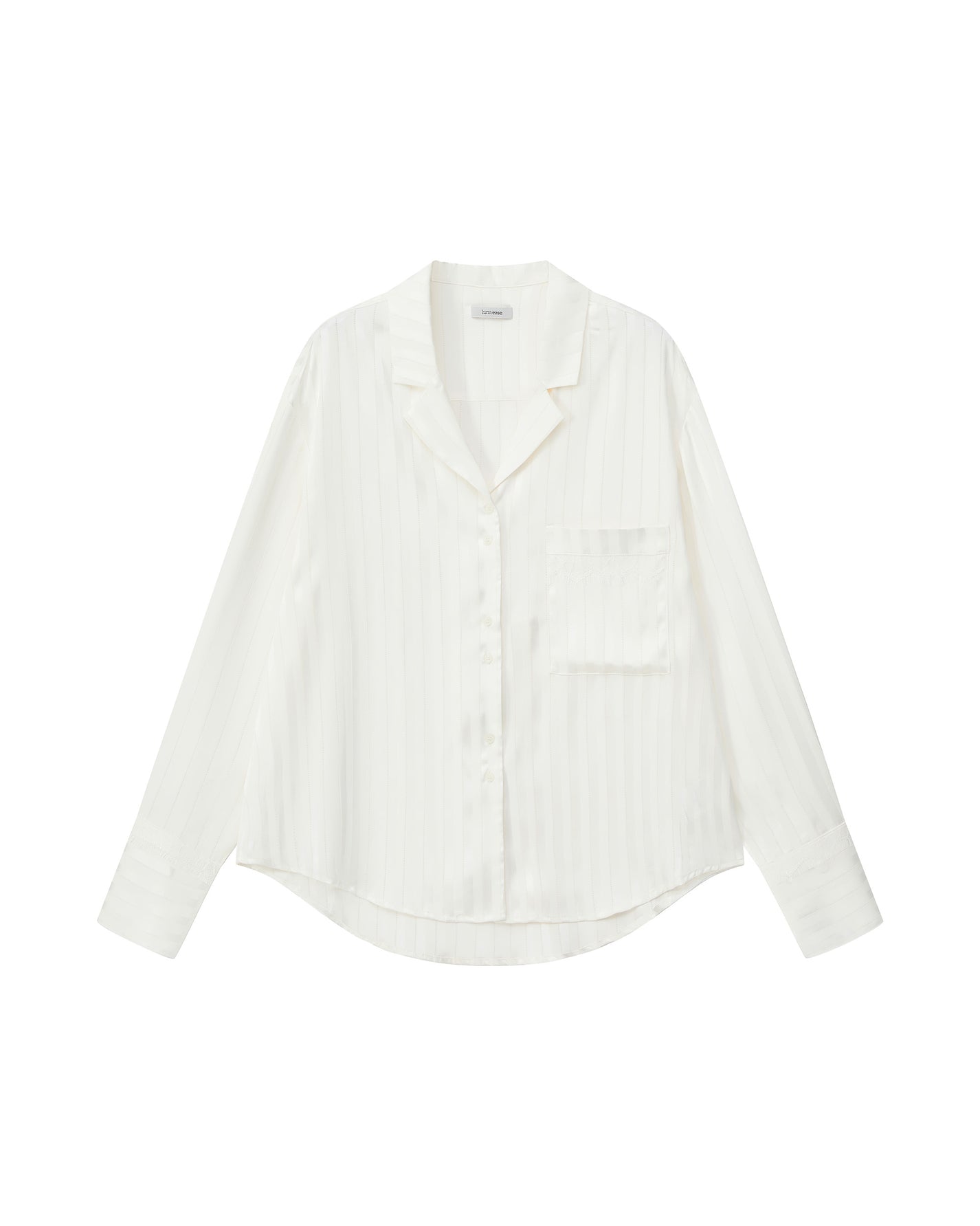 SATIN STRIPE PAJAMA SHIRT