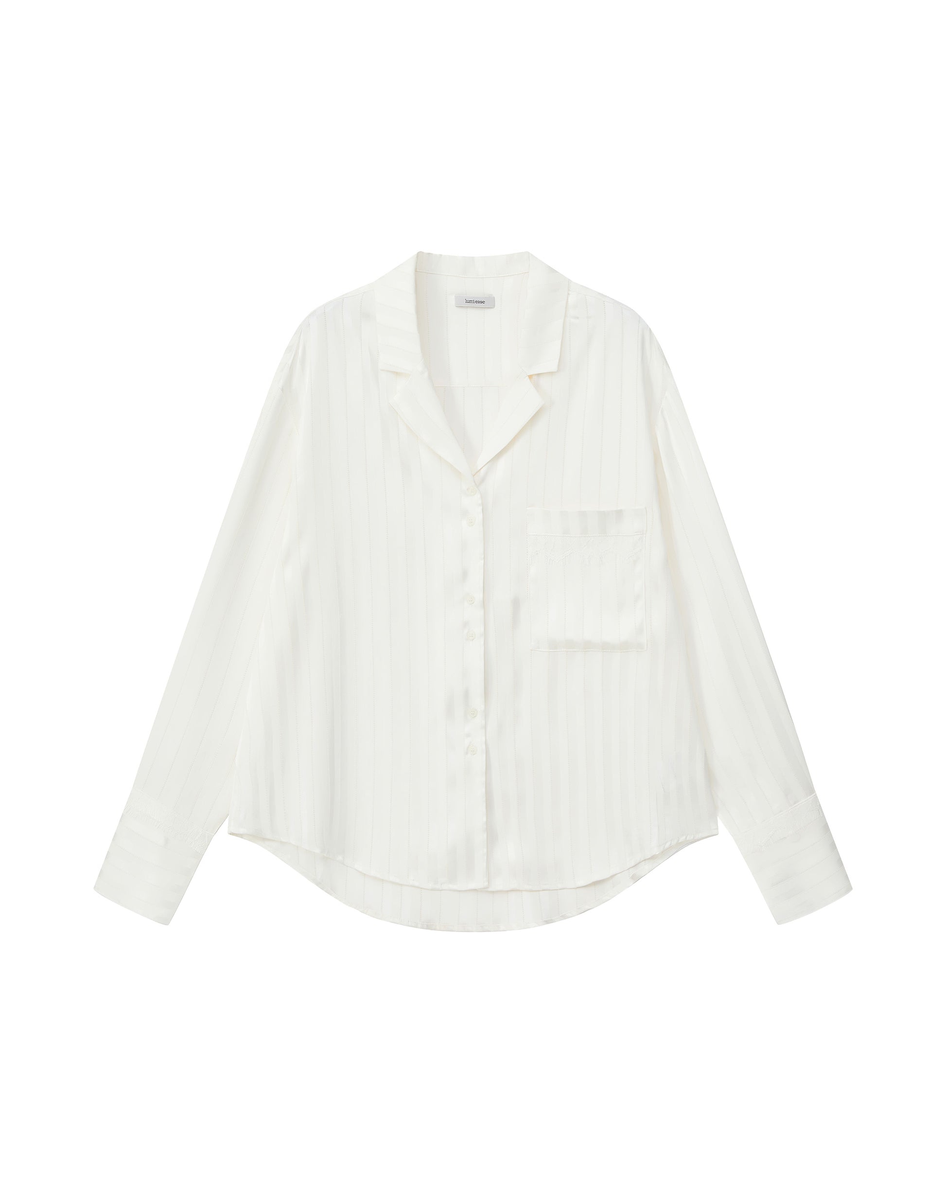 SATIN STRIPE PAJAMA SHIRT