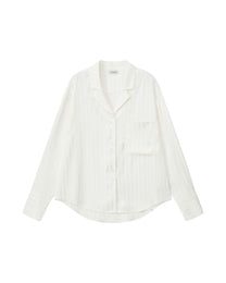 SATIN STRIPE PAJAMA SHIRT
