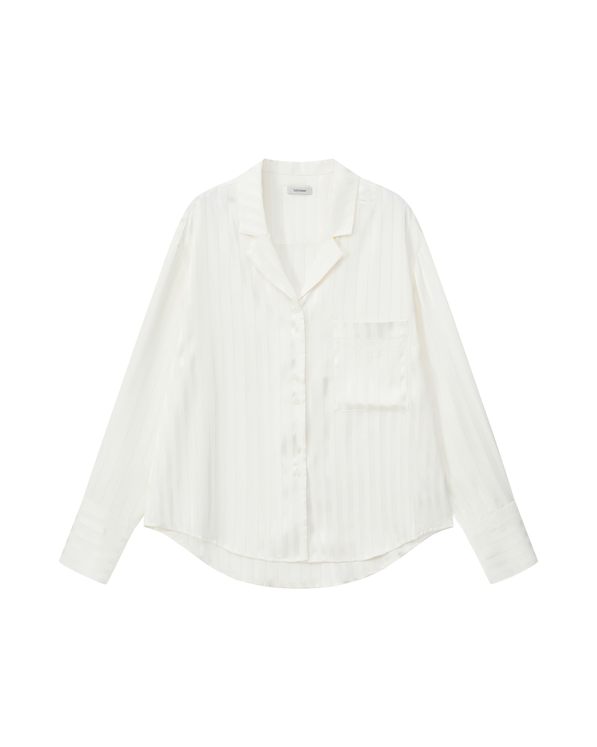 SATIN STRIPE PAJAMA SHIRT