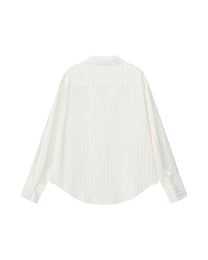 SATIN STRIPE PAJAMA SHIRT