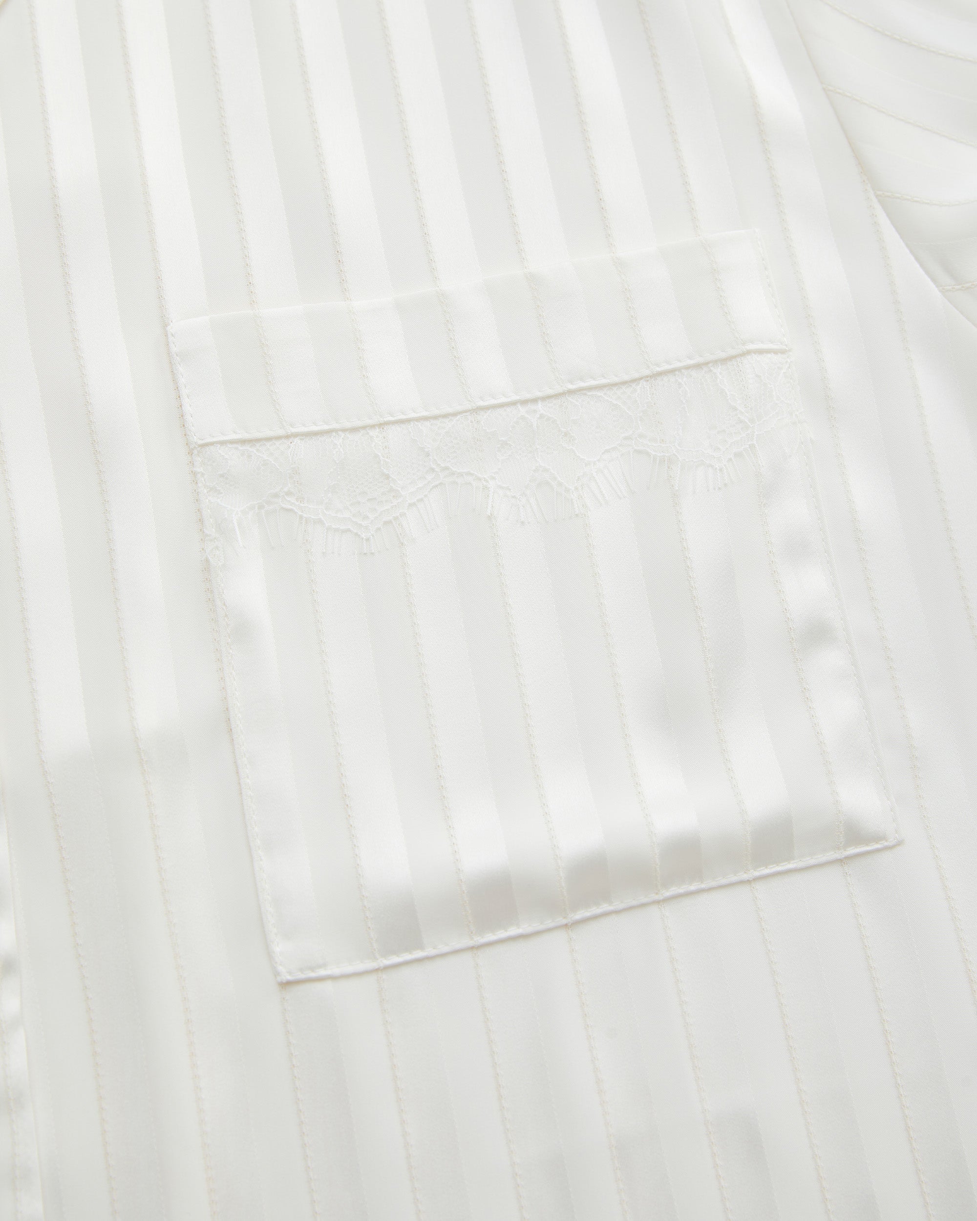 SATIN STRIPE PAJAMA SHIRT