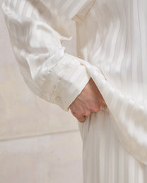 SATIN STRIPE PAJAMA SHIRT