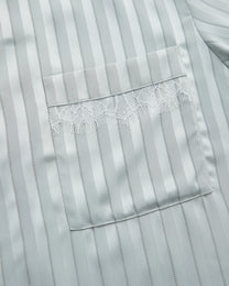 SATIN STRIPE PAJAMA SHIRT