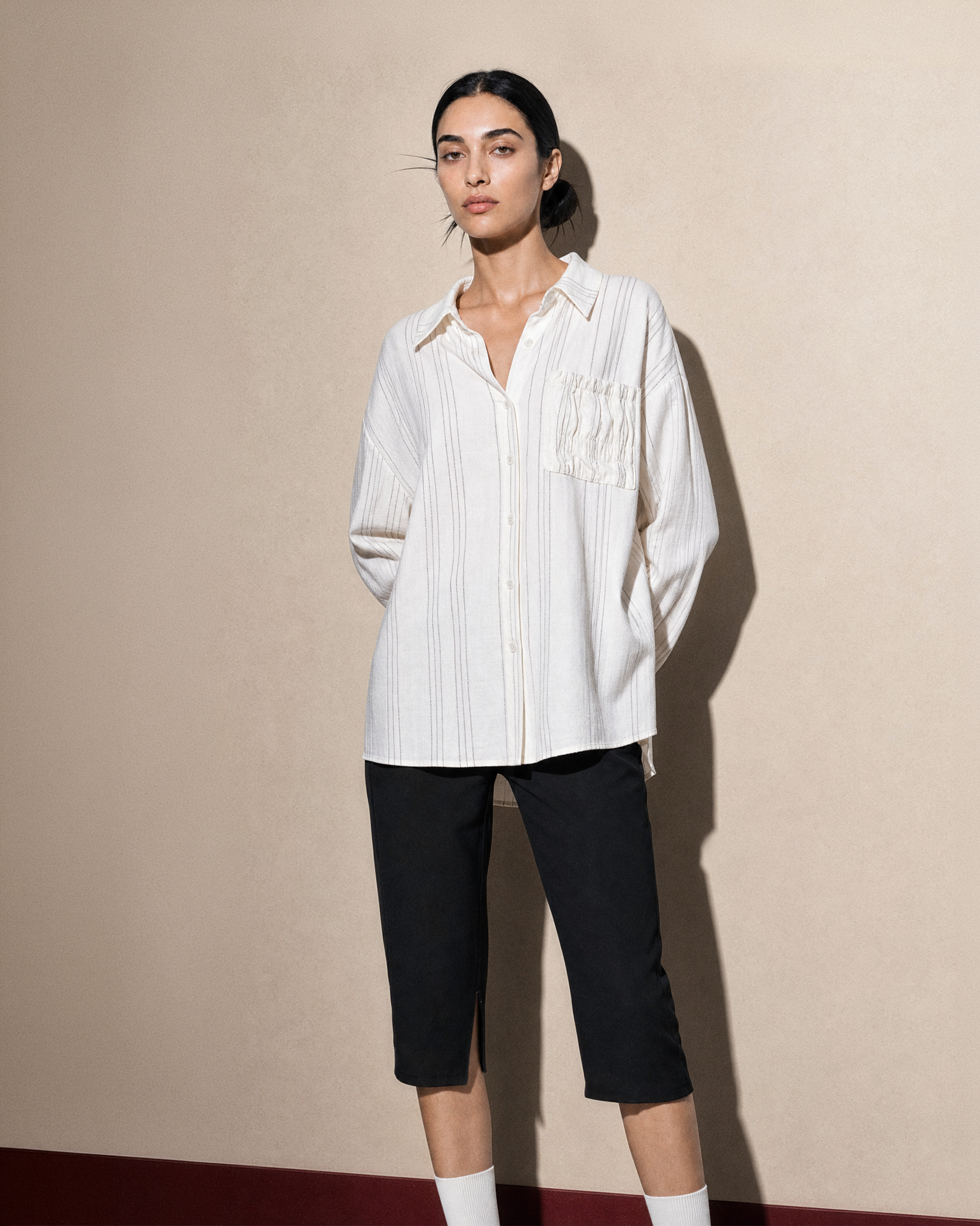 CRINKLE TEXTURE SUN SHIRT