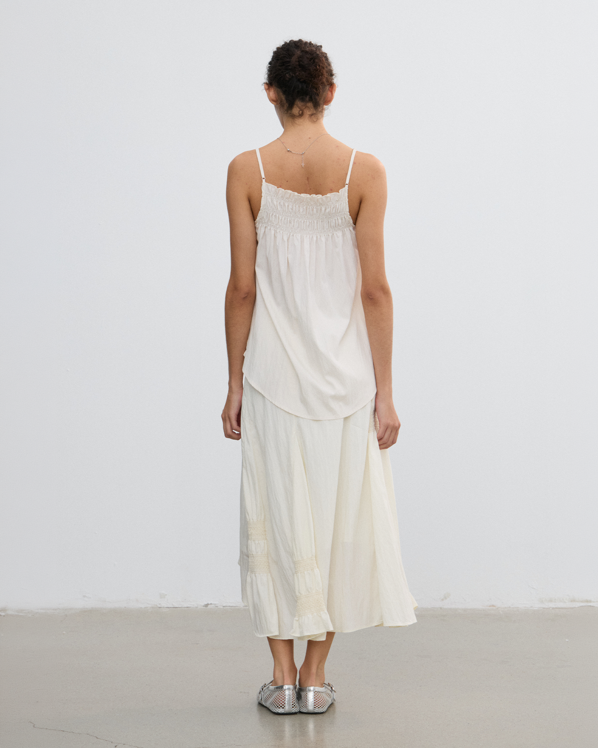 IRREGULAR PLEATED FLARE SKIRT