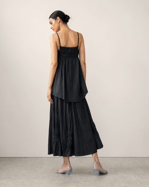 IRREGULAR PLEATED FLARE SKIRT