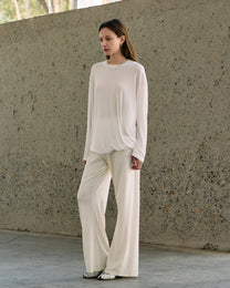 TWIST HEM LONG SLEEVE TEE