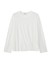 TWIST HEM LONG SLEEVE TEE
