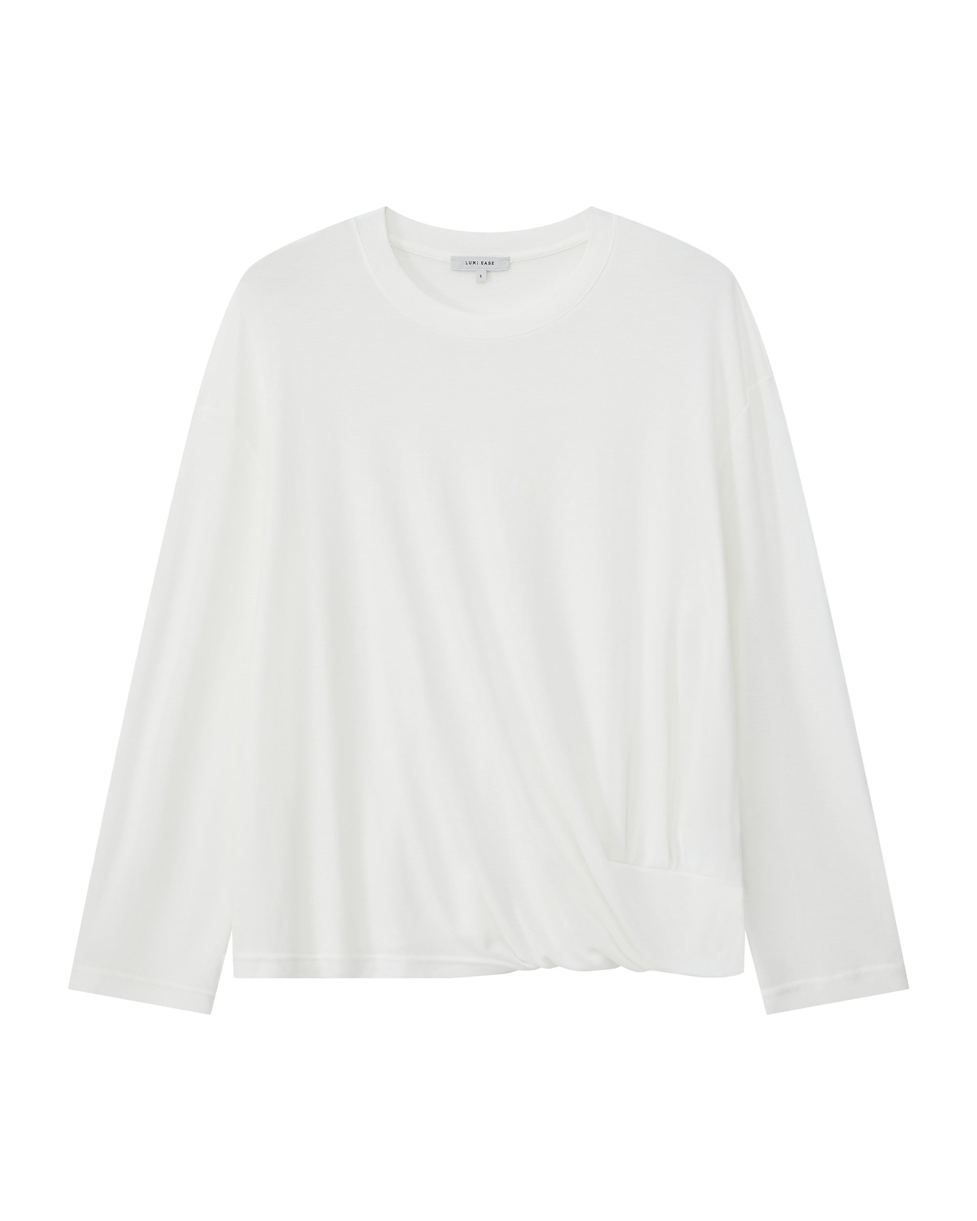 TWIST HEM LONG SLEEVE TEE