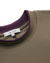 DOUBLE-COLLAR BASIC LAYERING TOP