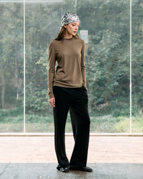 DOUBLE-COLLAR BASIC LAYERING TOP