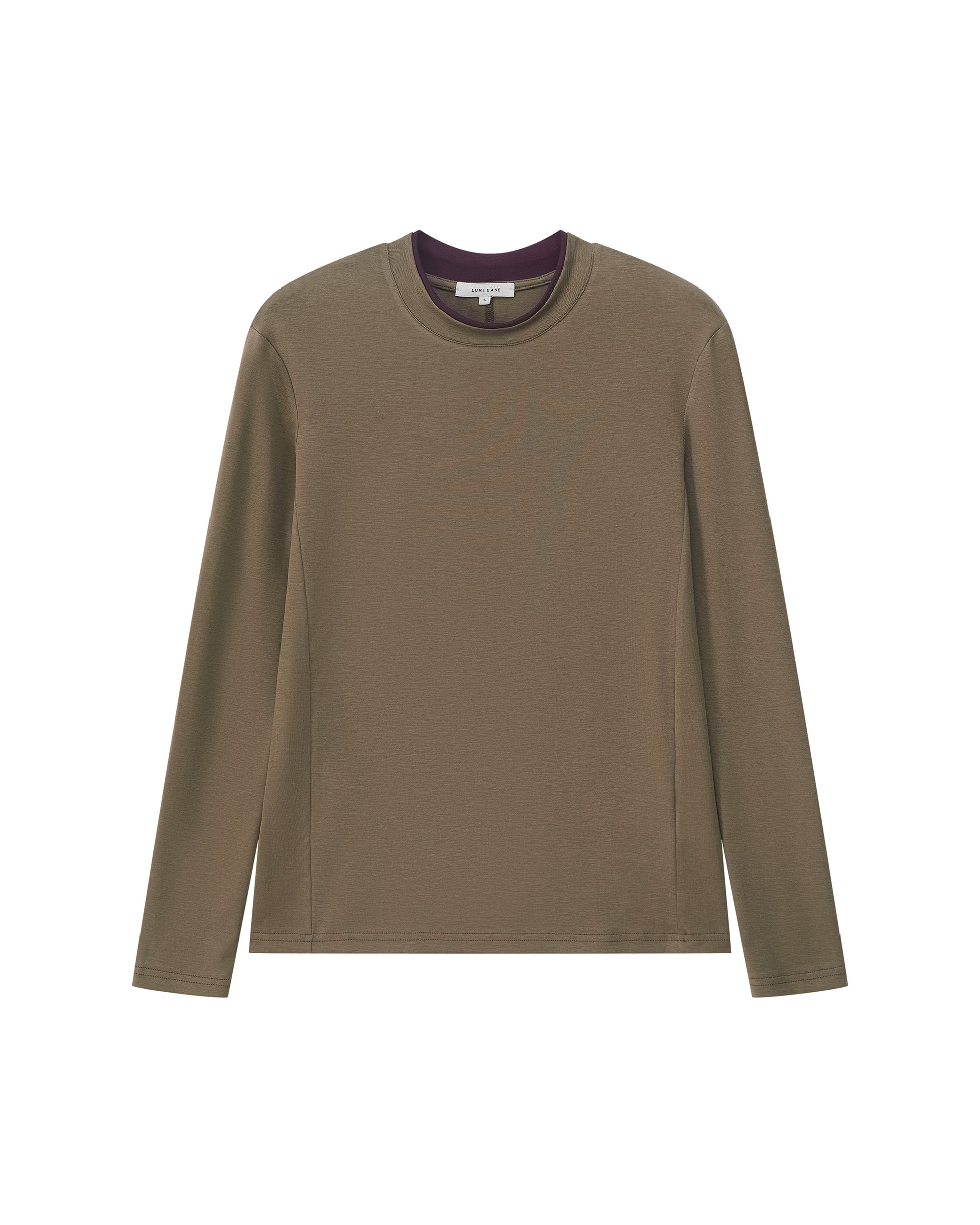 DOUBLE-COLLAR BASIC LAYERING TOP