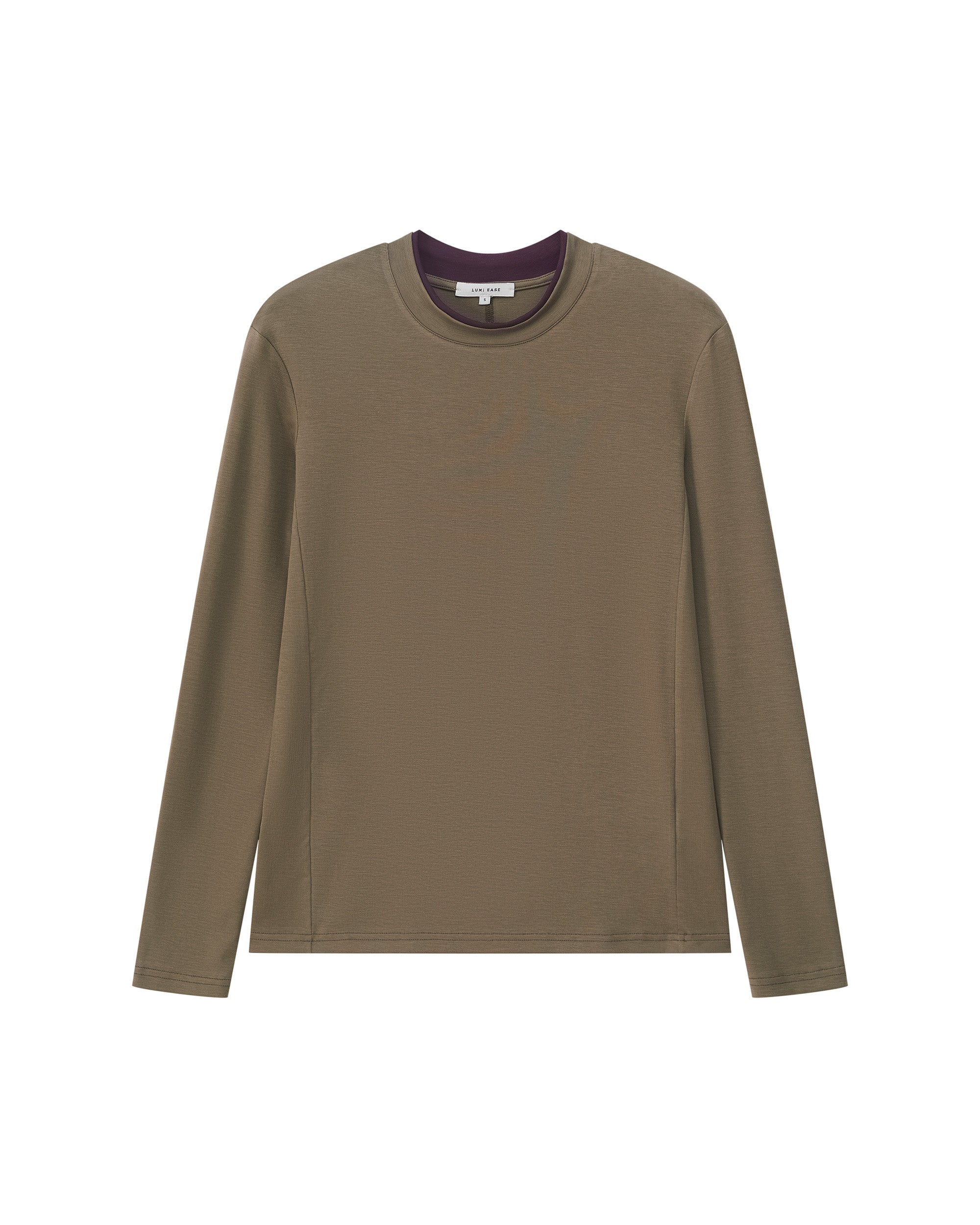 DOUBLE-COLLAR BASIC LAYERING TOP