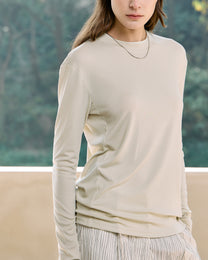 DOUBLE-COLLAR BASIC LAYERING TOP