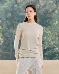 DOUBLE-COLLAR BASIC LAYERING TOP