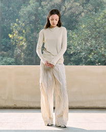 DOUBLE-COLLAR BASIC LAYERING TOP