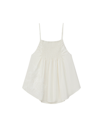 CRINKLE EMBROIDERED FLARE CAMI