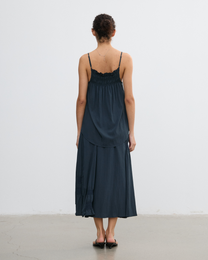 CRINKLE EMBROIDERED FLARE CAMI
