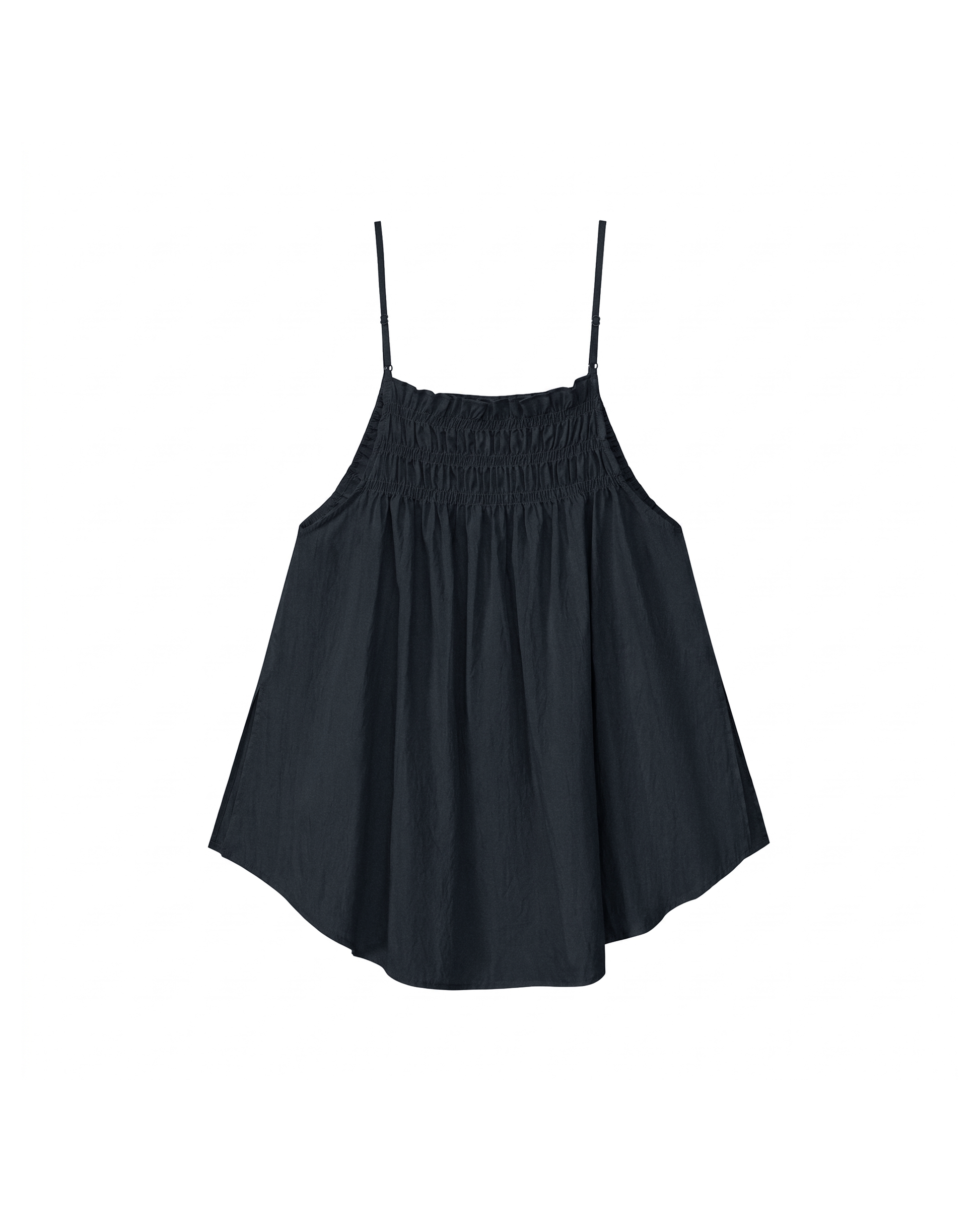 CRINKLE EMBROIDERED FLARE CAMI