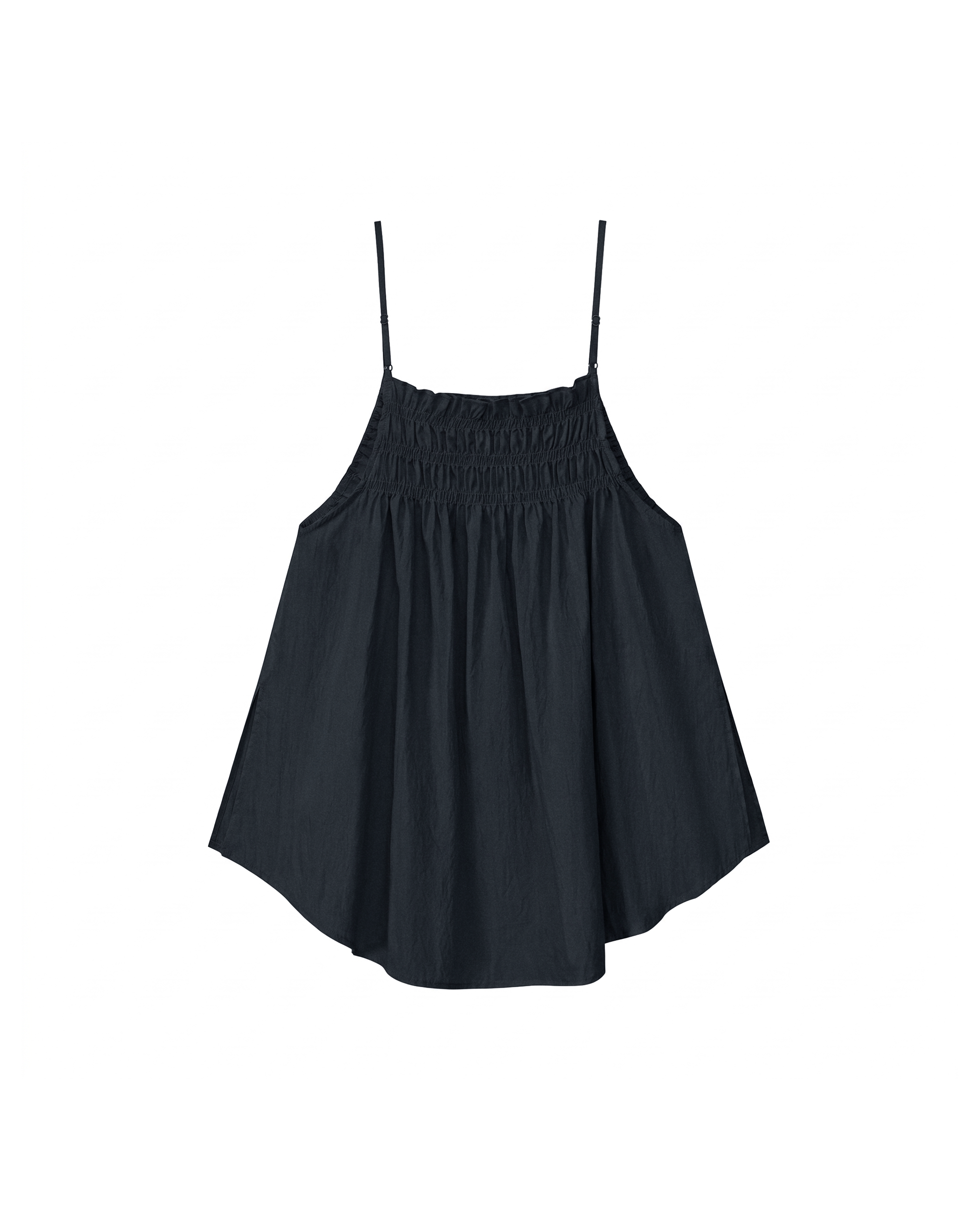 CRINKLE EMBROIDERED FLARE CAMI