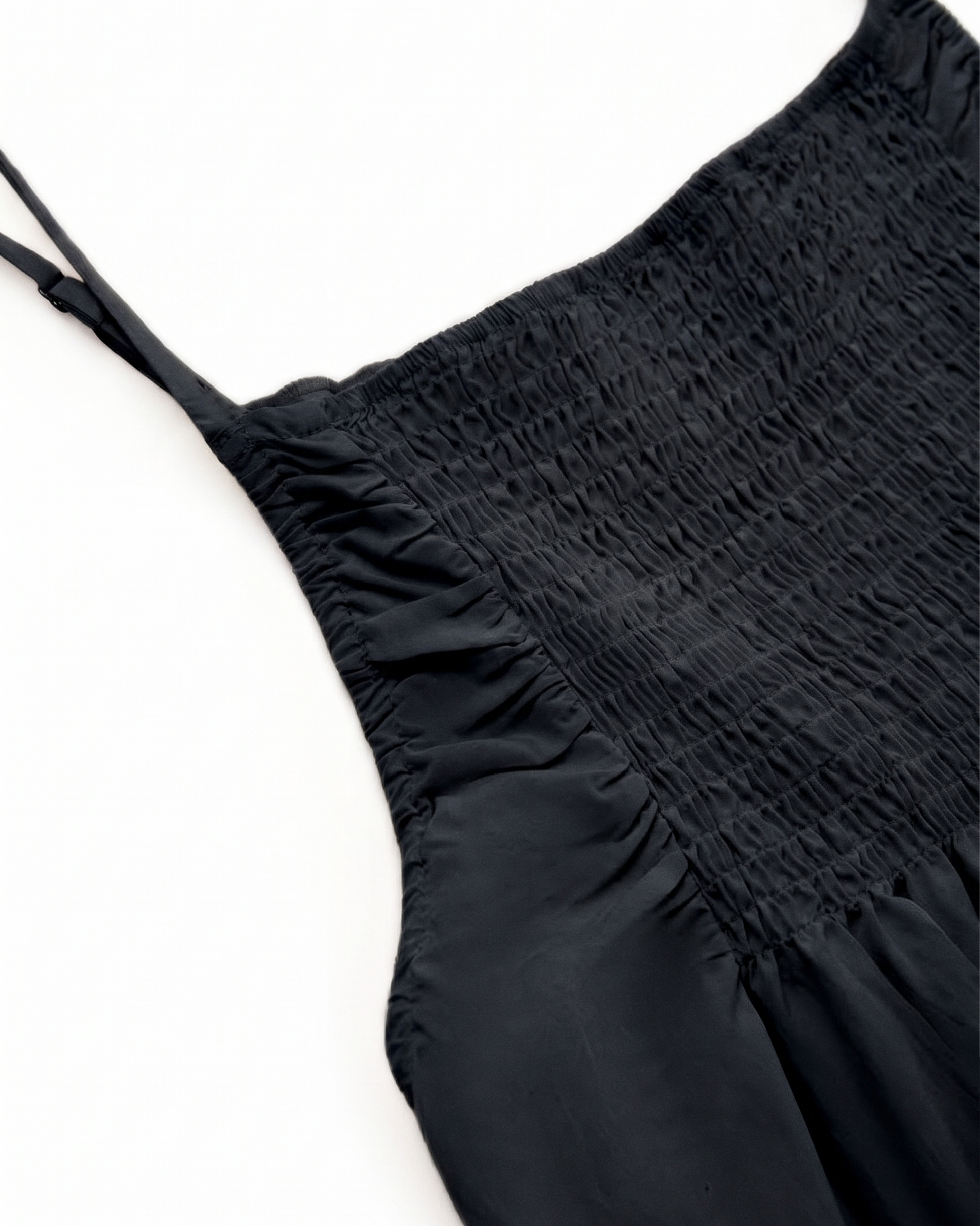 CRINKLE EMBROIDERED FLARE CAMI