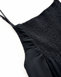 CRINKLE EMBROIDERED FLARE CAMI