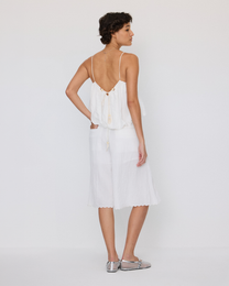 EMBROIDERED BUBBLE TIE-STRAP CAMI