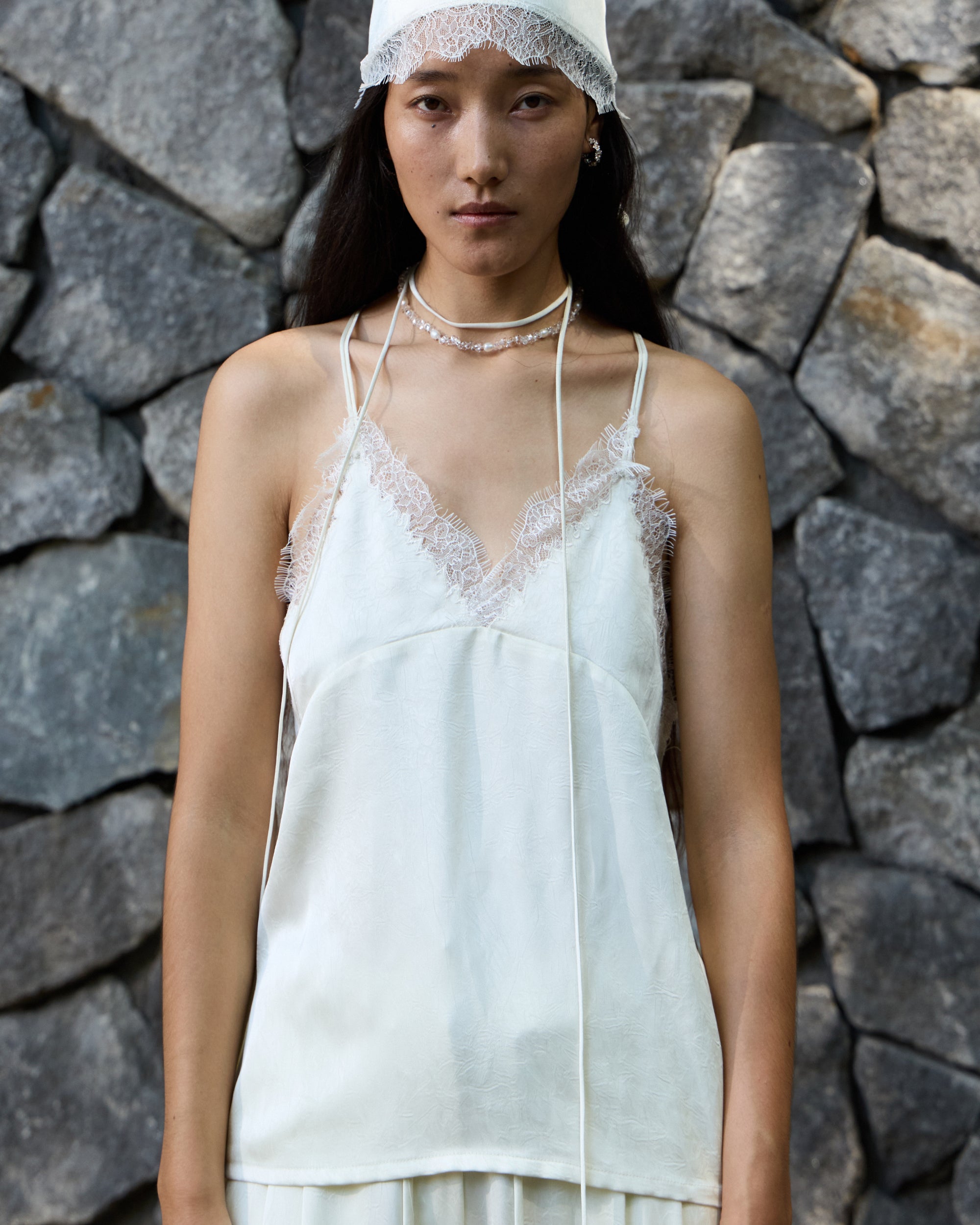 EMBROIDERED LACE CAMI