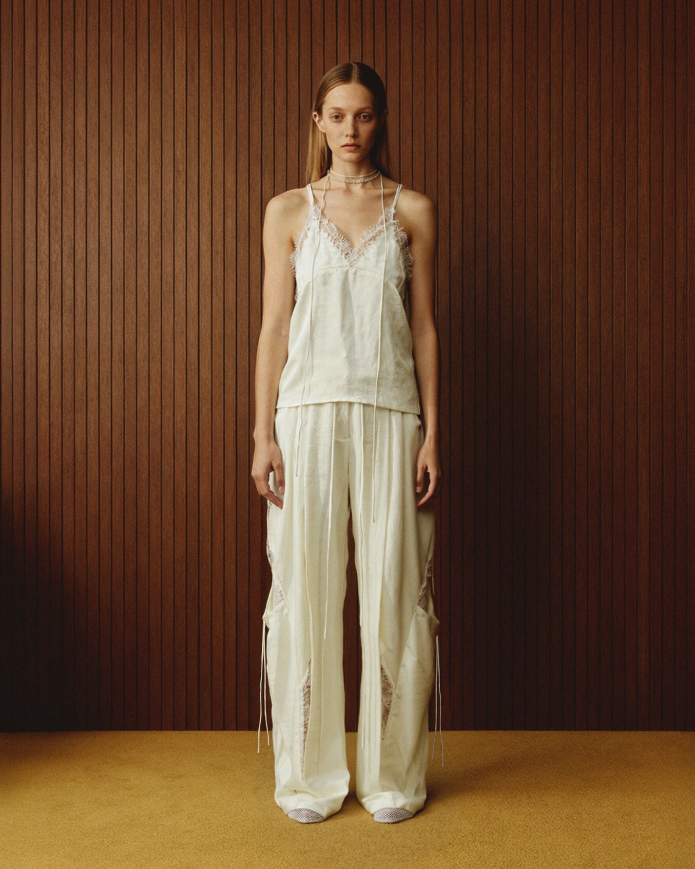 EMBROIDERED LACE CAMI