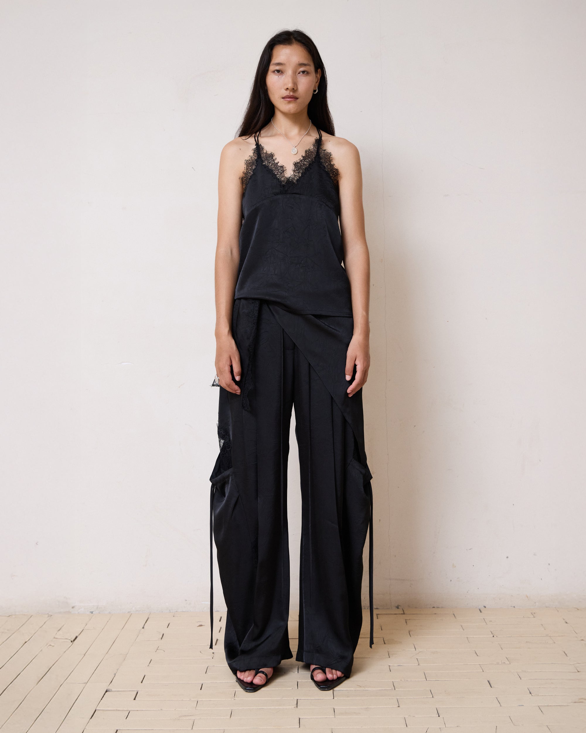 EMBROIDERED LACE CAMI